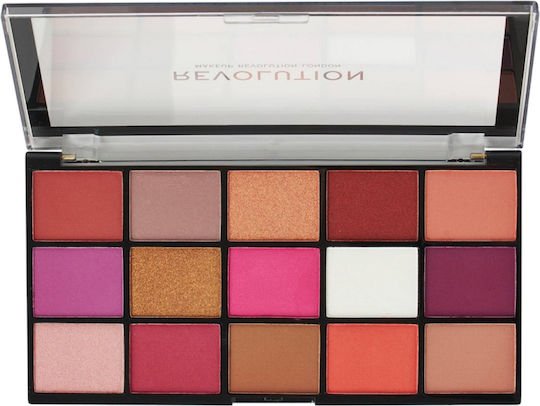 Revolution Beauty Reloaded Eye Shadow Palette in Solid Form Red Alert 16.5gr