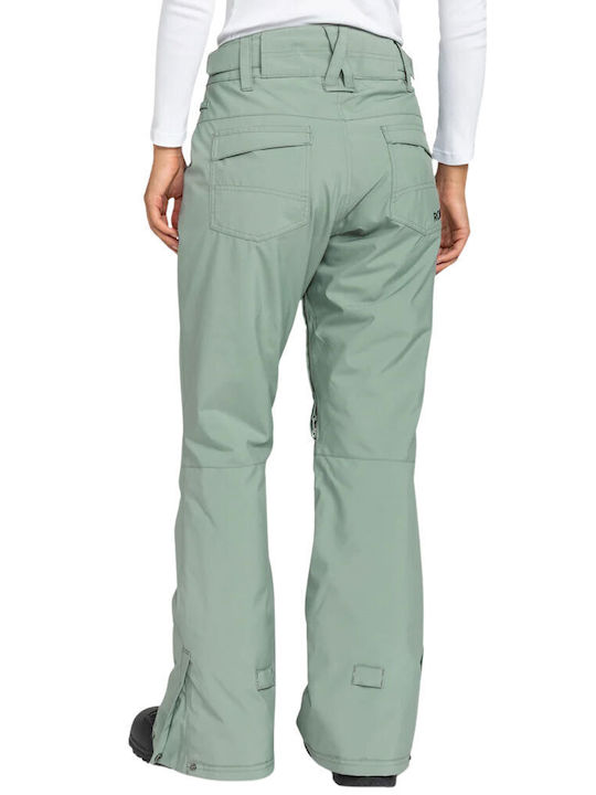 Roxy Backyard ERJTP03277-GJN0 Women's Trousers for Ski & Snowboard Green