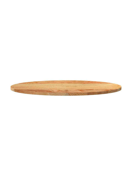 Tischplatte Hellbraun 80x40x2 cm Eichenholz Oval