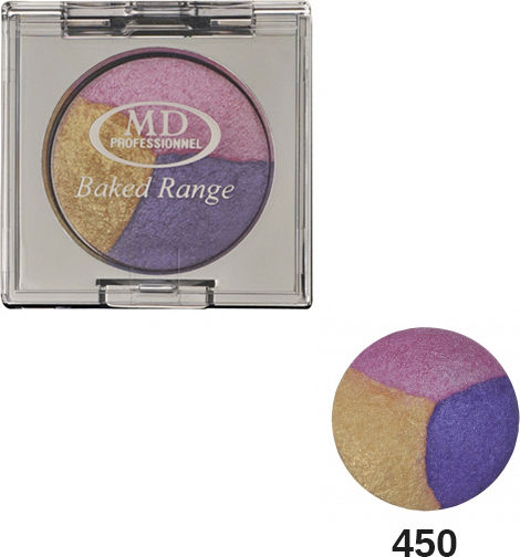 MD Professionnel Baked Range Wet Dry Triple Eyeshadow Lidschattenpalette Matt in fester Form