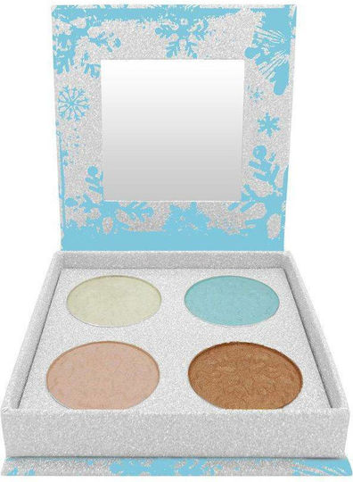 W7 Cosmetics Frosted Paletă cu Farduri de Pleoape Formă Solidă Șampanie festivă Icy Shimmers 10gr