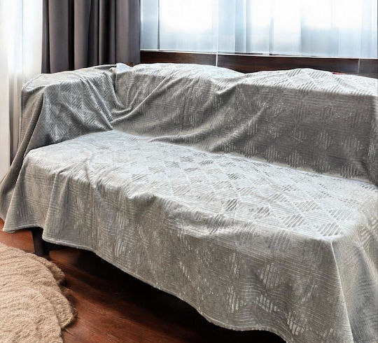 Linea Home Vendome Cuverturi Pentru Canapea 4 Locuri Jacquard 180x320 cm Gri