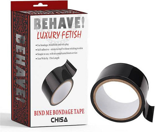 Chisa Novelties Behave Luxury Klebeband Klebeband in Schwarz Farbe