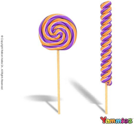 Γλειφιτζούρια Yammiez Swirl Lollipop Φράουλα 50gr 24τμχ