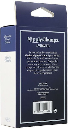 Virgite Σφιγκτήρες Θηλών σε Ασημί Χρώμα 2τμχ
