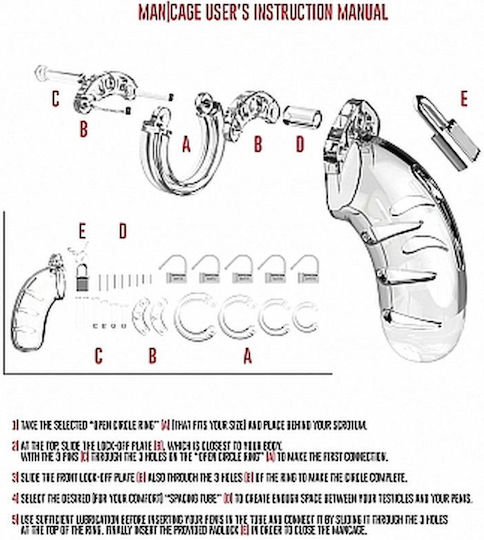 Shots Mancage 02 Chastity Cage Клетка за Пенис в Прозрачен Цвят