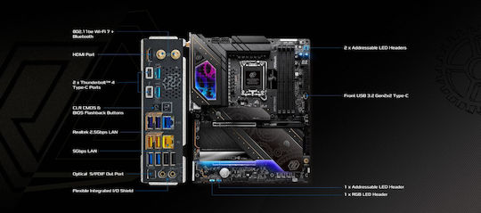 ASRock Z890 Taichi Wi-Fi Motherboard ATX με Intel 1851 Socket 90-MXBPR0-A0UAYZ
