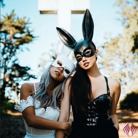 Leg Avenue Masquerade Rabbit Mask BDSM Μάσκα σε Λευκό Χρώμα