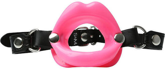 Sportsheets Sex & Mischief Silicone Lips Mouth Gag Cagulă în Culoare Roz