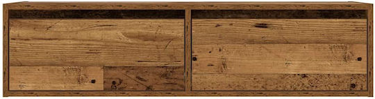 TV Stand with LED Lighting Old Wood Finish M100xW35.5xH25cm