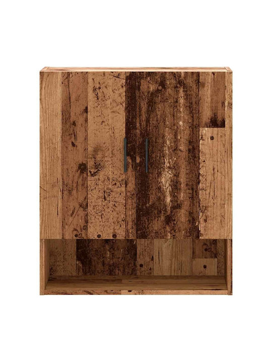 Wand Wohnzimmer Nische aus Spanplatte Alt Holz 60x31x70cm