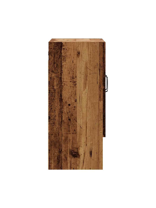 Wand Wohnzimmer Vitrine aus Spanplatte Alt Holz 60x31x70cm