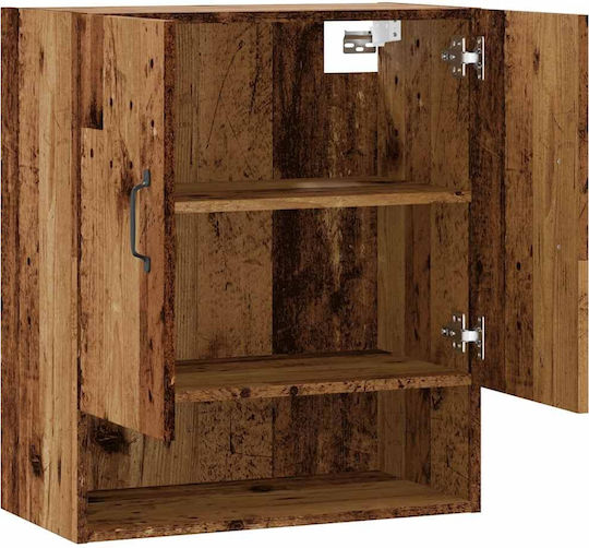 Hängeschrank fürs Wohnzimmer aus Spanplatte Altholz 60x31x70cm