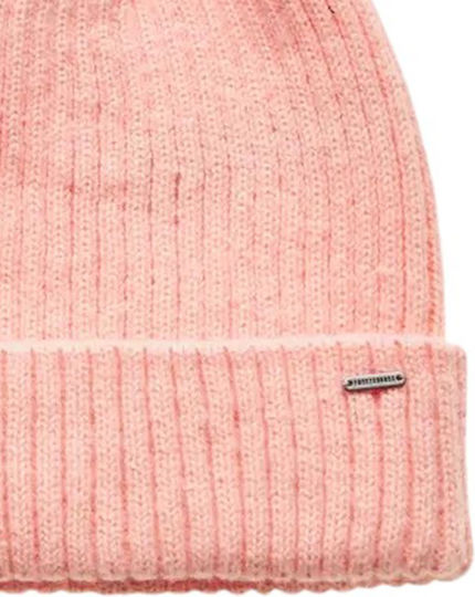Beanie Γυναικείος Σκούφος Πλεκτός σε Ροζ χρώμα