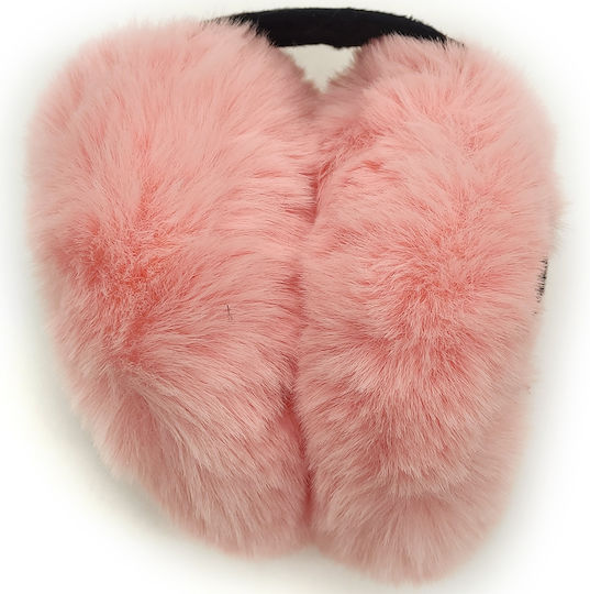 Γυναικείο Earmuff Πλεκτό σε Ροζ χρώμα