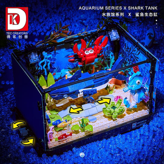 Τουβλάκια Aquarium Blocks Shark Crab LED για 8+ Ετών 725τμχ