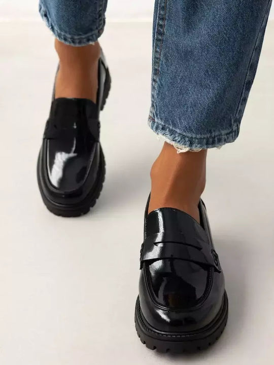 Mocasini dama în culoarea Negru