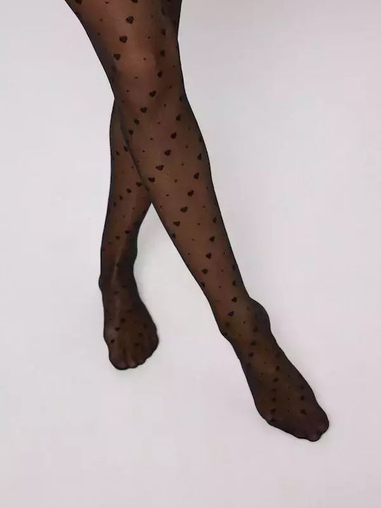 Ciorapi dama 20 Den Black Print