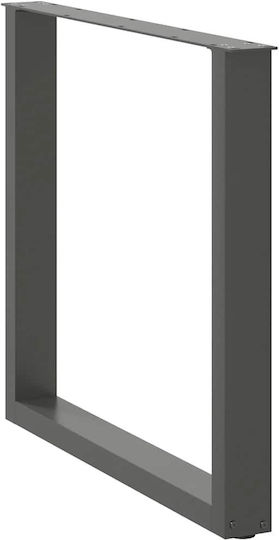 vidaXL Picior Metalic Mobilier 2 Bucăți Potrivit Pentru Masă / Măsuță / Birou 90x72cm Antracit