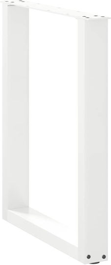 vidaXL Metallic Furniture Leg 3 Pieces Suitable for Table / Coffee Table / Office 70x72cm White