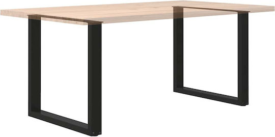 vidaXL Metallic Furniture Leg 2 Pieces Suitable for Table / Coffee Table / Office 80x72cm Black