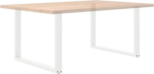 vidaXL Metallic Furniture Leg 2 Pieces Suitable for Table / Coffee Table / Office 100x72cm White