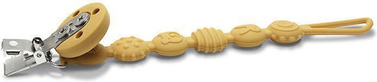 Lorelli Pacifier Clip Made of Yellow Silicone