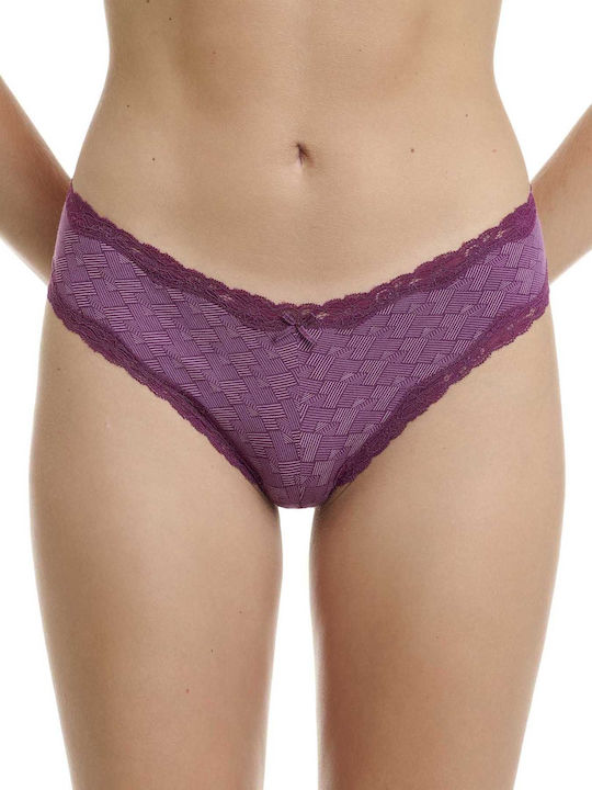 Bamboo Femei Brazilia 2Pack cu Dantelă Colorful