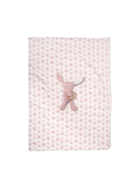 Greenwich Polo Club Blanket Nursery Swaddling Blankets Fleece Pink Pink, White 75x100cm