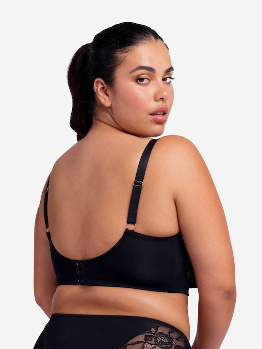 Demi Sticker Sticker Bra with Light Padding Underwire Black