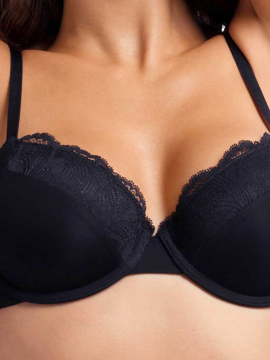 Demi Μαύρο & Ροζ Σουτιέν με Μπανέλες 2Pack
