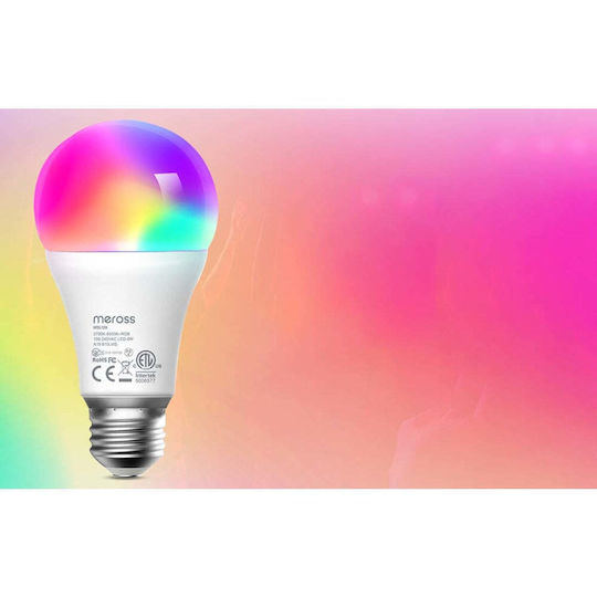 Meross Smart Bulb Homekit LED for Socket E27 and Shape A19 RGB 810lm Dimmable