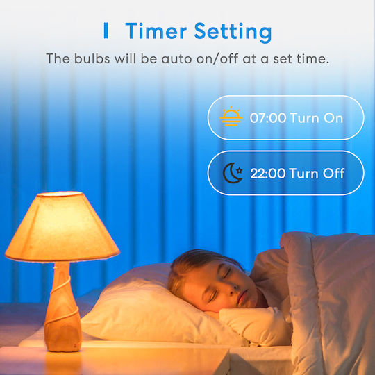 Meross Smart Bulb Homekit LED for Socket E27 and Shape A19 RGB 810lm Dimmable