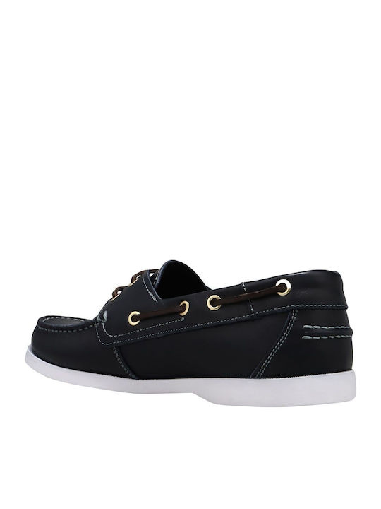 Δερμάτινα Ανδρικά Loafers σε Μπλε Χρώμα