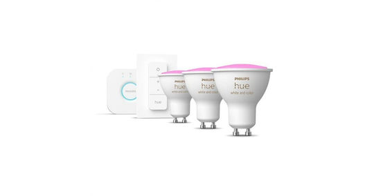 Philips Smart Bulbs LED 5W for Socket GU10 RGB 350lm 3pcs