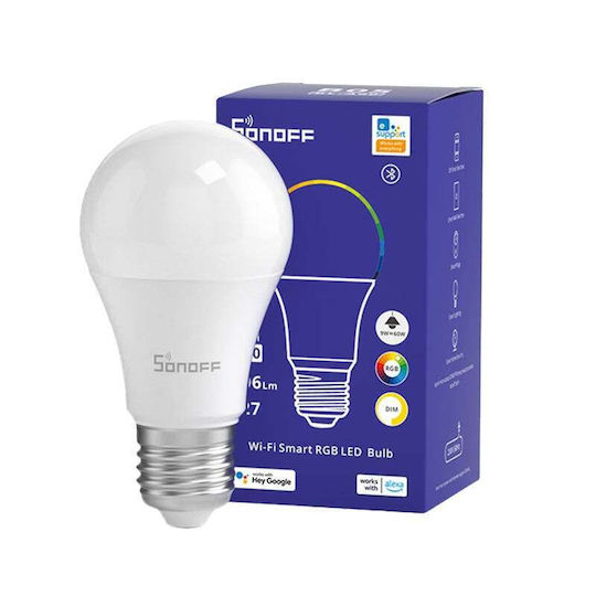 Sonoff Smart Λάμπα LED 9W για Ντουί E27 Θερμό Λευκό 806lm Dimmable B02-BL-A60