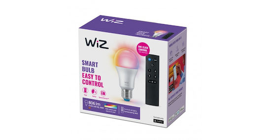 WiZ Smart Λάμπα LED 8.5W για Ντουί E27 και Σχήμα A60 RGB 806lm