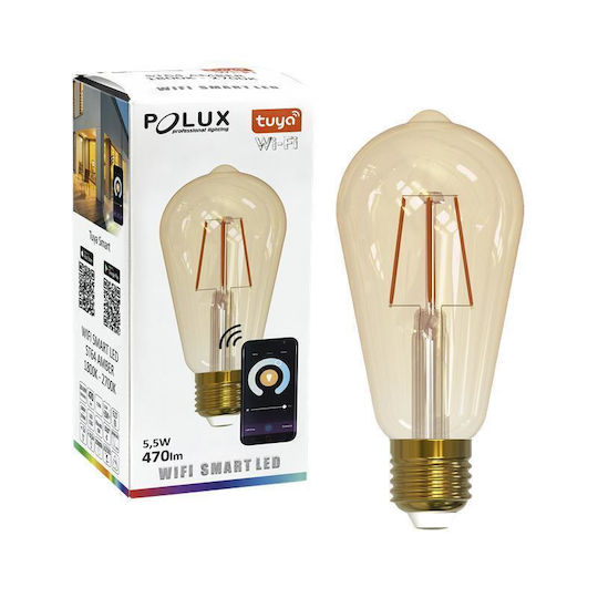 Polux Bec Smart LED 7W pentru Dulie E27 și Formă ST64 alb cald 470lm