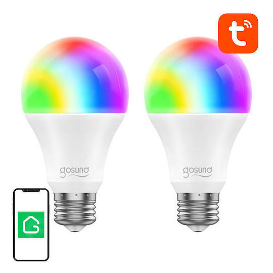 Gosund Smart Bulbs LED for Socket E27 and Shape A60 RGB 800lm 2pcs