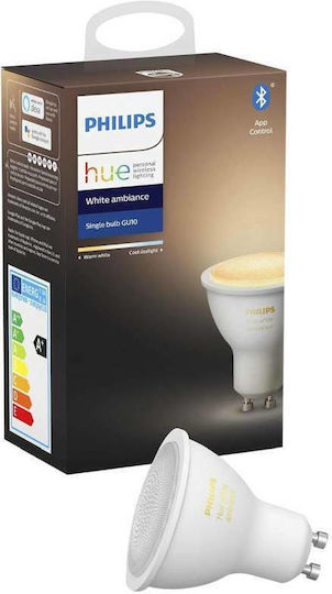 Philips Smart Bulb LED 5W for Socket GU10 and Shape PAR16 Adjustable White 250lm Dimmable