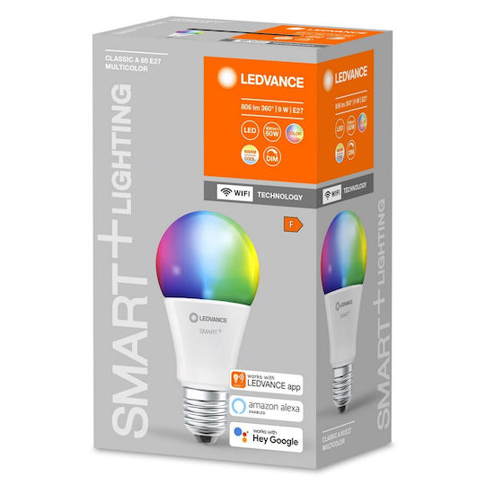 Ledvance Smart Bulb LED 9W for Socket E27 and Shape A60 RGBW 806lm