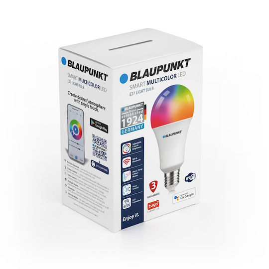 Blaupunkt Smart Lampe LED 9W für Fassung E27 RGB 806lm