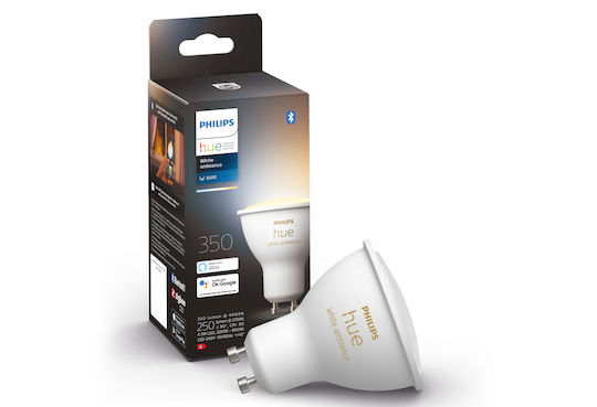 Philips Smart Bulb LED 5W for Socket GU10 and Shape PAR16 Adjustable White 250lm Dimmable