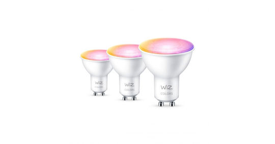 WiZ Smart Bulbs LED 4.7W for Socket GU10 and Shape PAR16 RGB 345lm 3pcs