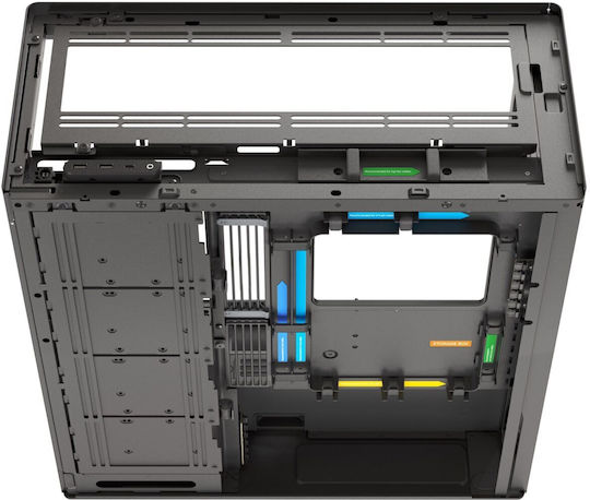 HAVN HS 420 Without Vertical GPU Support Gaming Midi Tower Computer Case with Side Window Black