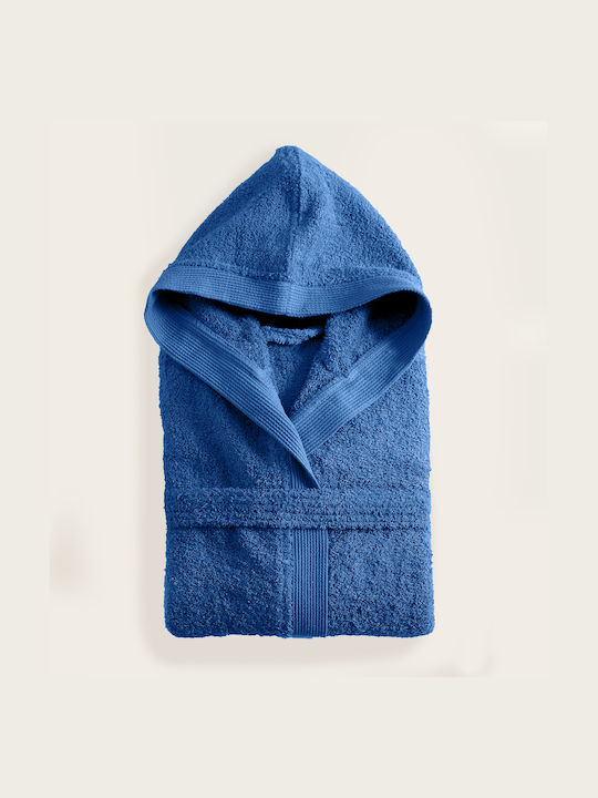 Amadeus Blue Hooded Bathrobe Large