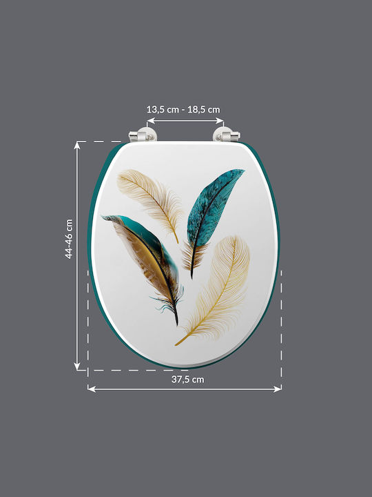 Plastic Toilet Seat White 37.5cm