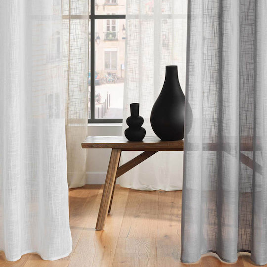 Curtain with Grommets L-c Haltona Gray 140x280cm