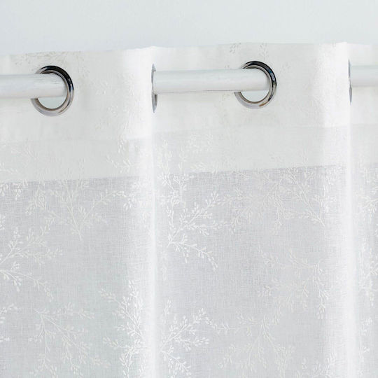 Douceur d'Intérieur Curtain with Tunnel L-c Karla White 70x240cm