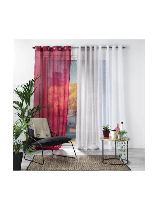 Curtain with Grommets L-c Telma White 140x280cm